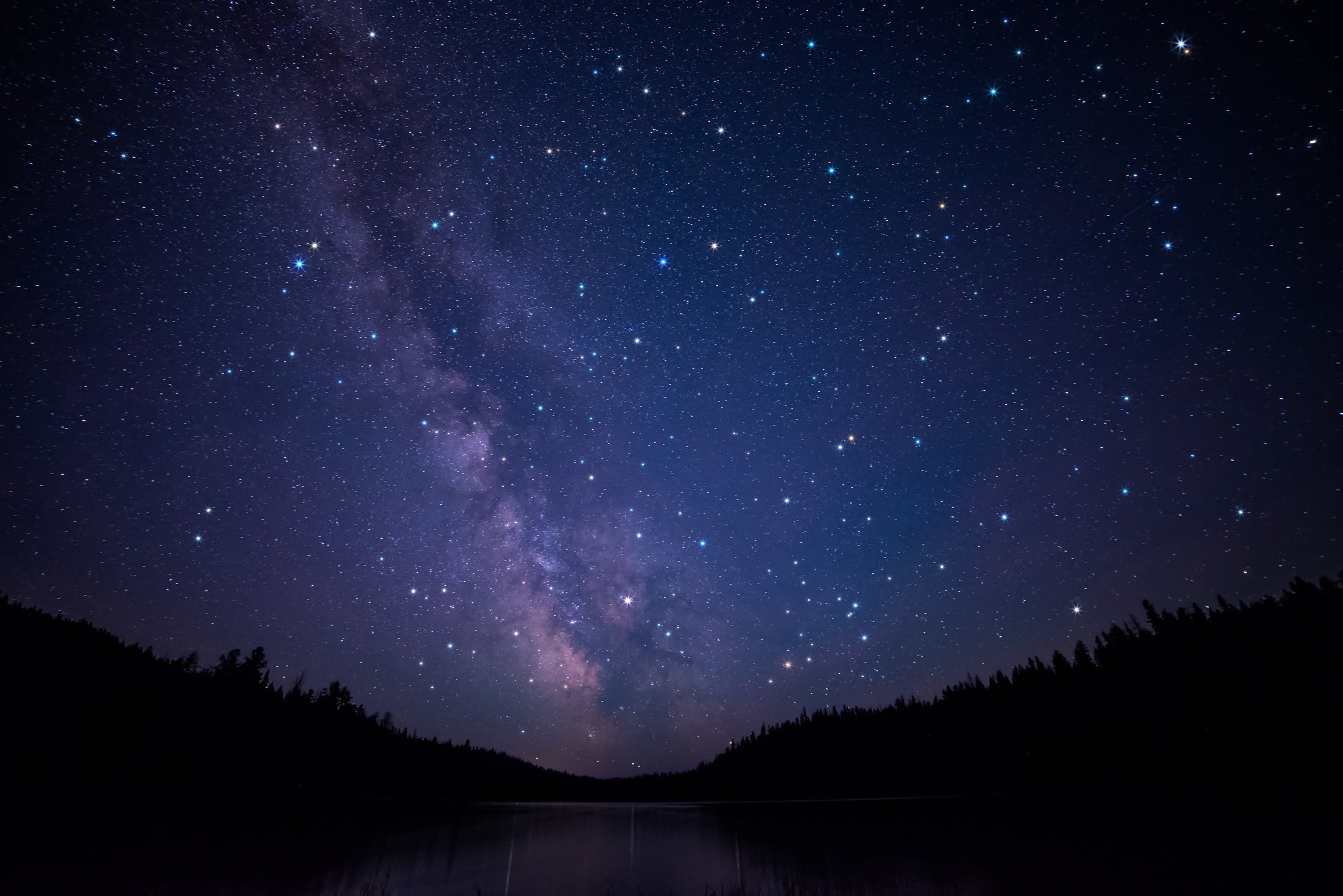 Starry Night Sky in the Mountains